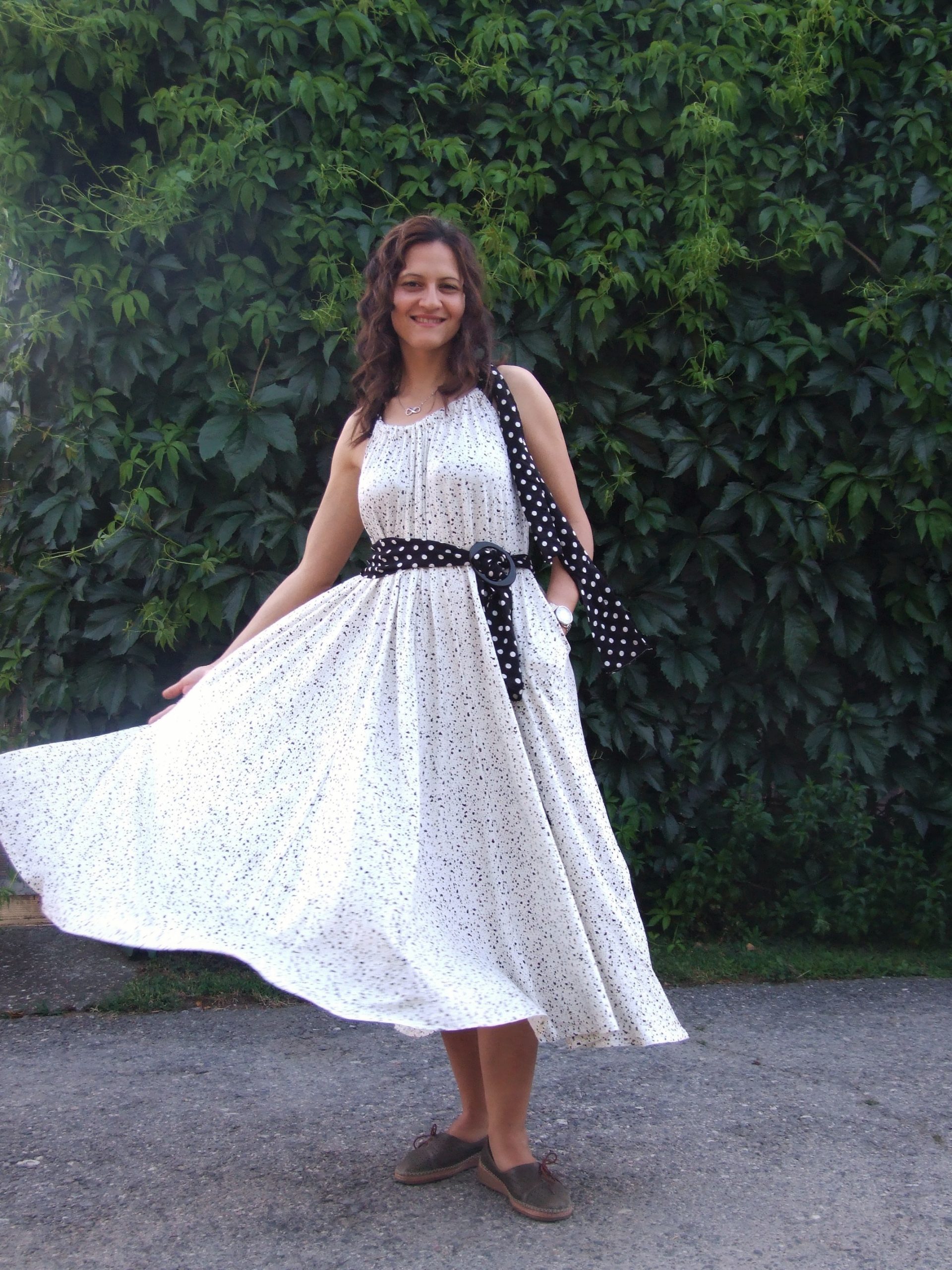 Oversize maxi haljina od pamuka - Slika 10