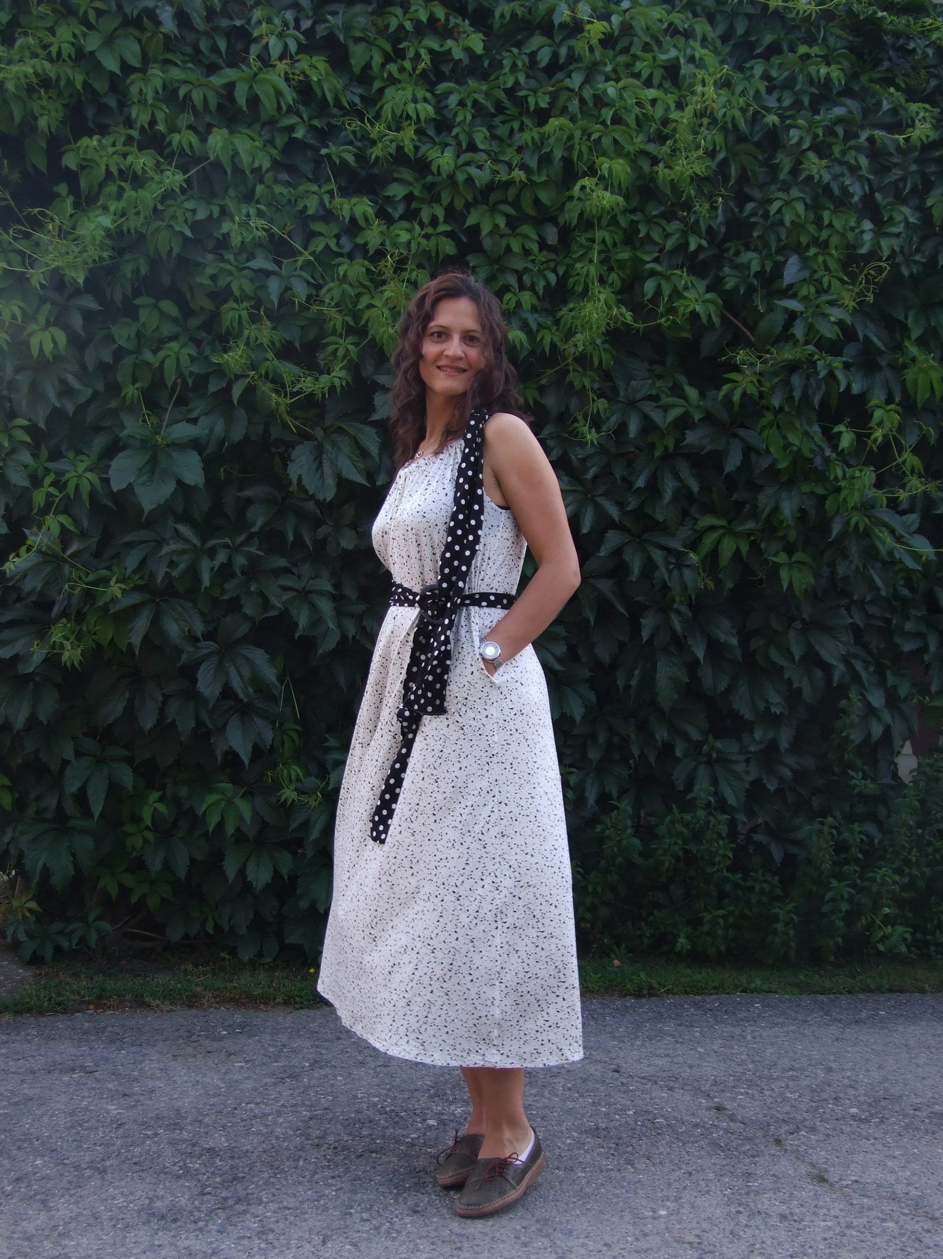 Oversize maxi haljina od pamuka - Slika 8