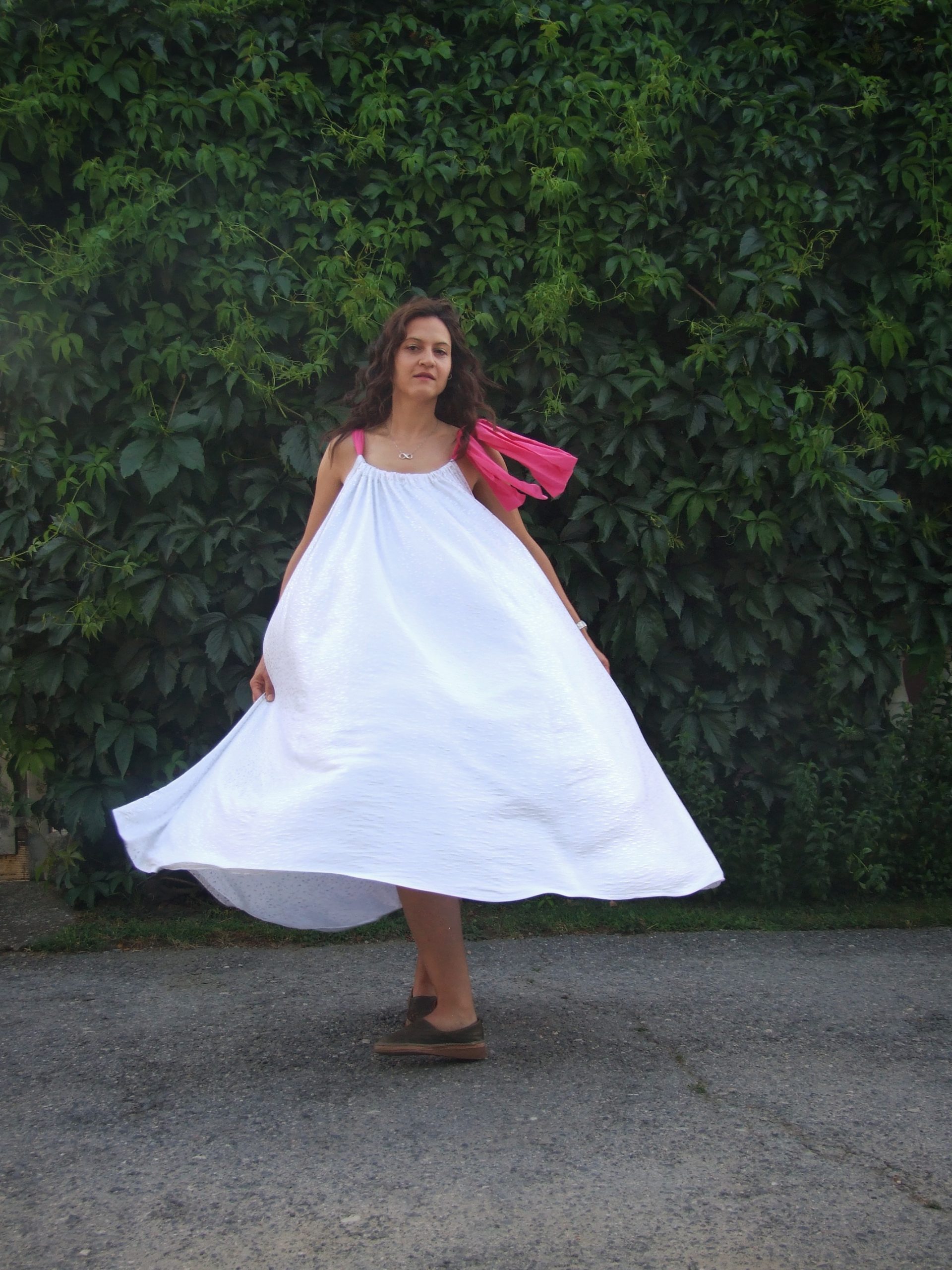 Oversize maxi haljina od pamuka - Slika 14