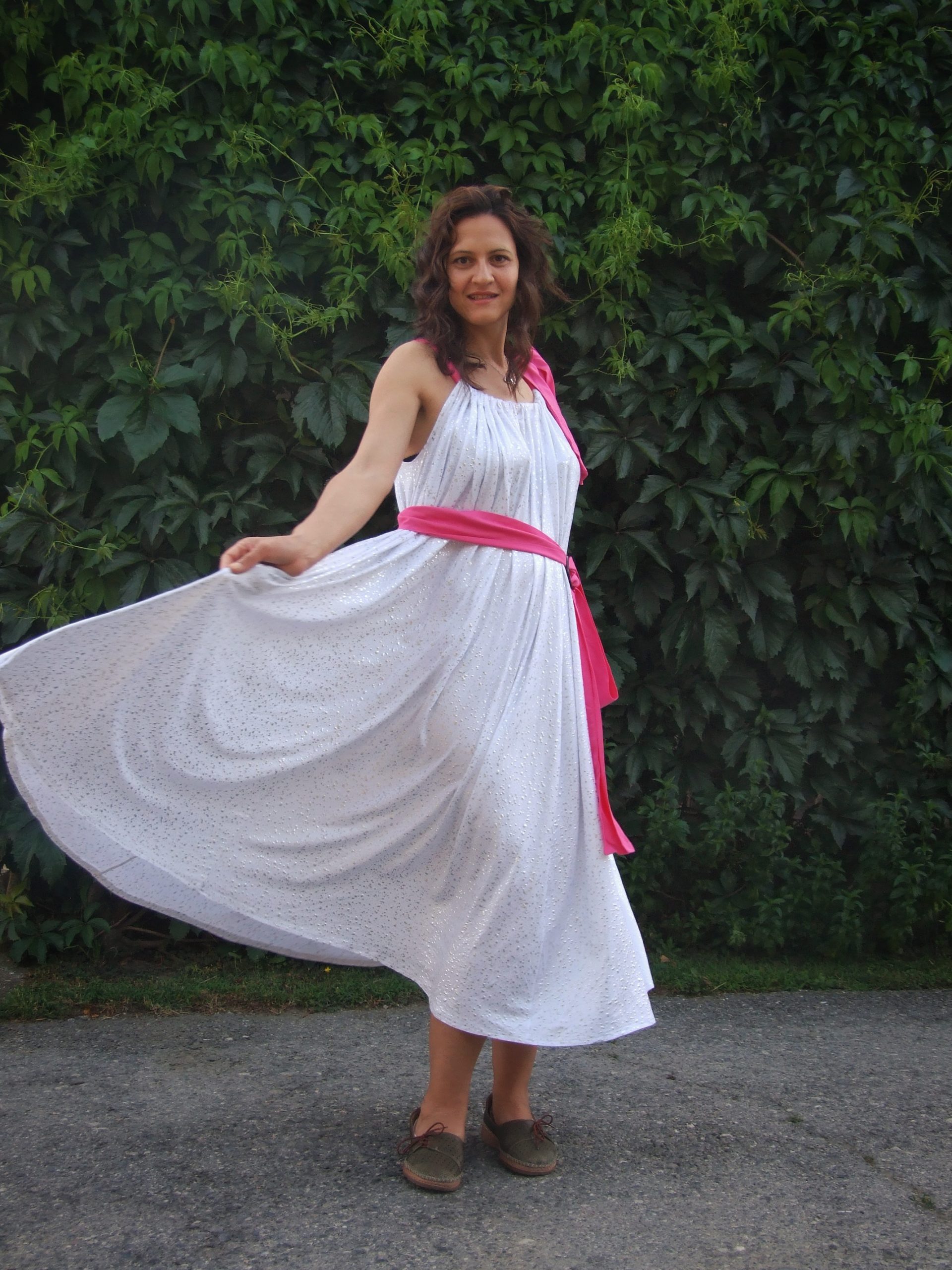 Oversize maxi haljina od pamuka - Slika 9